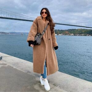 Mango Faux Fur Coat New